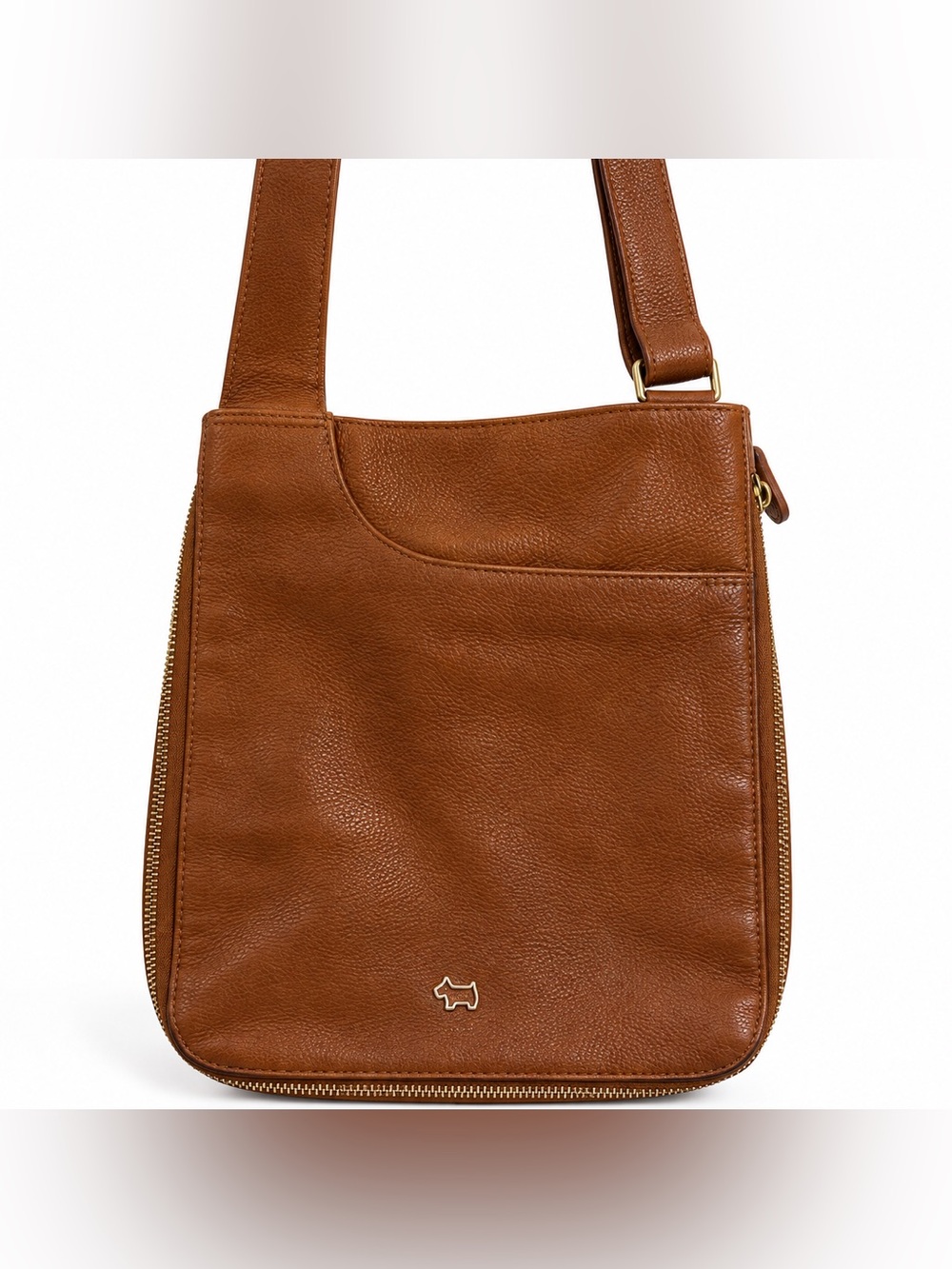 Radley London Pockets Brown Leather Zip Around Crossbody Bag